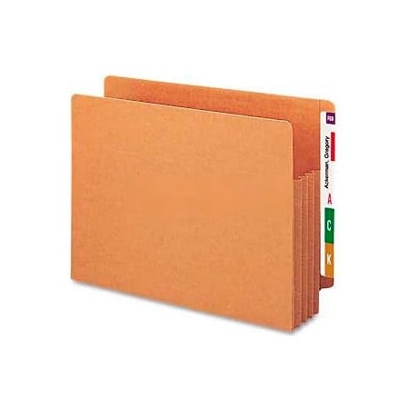 Smead Smead 3-1/2" Accordion Expansion File TUFF Pockets, Straight Tab, Ltr, Redrope, 10/Box 73780